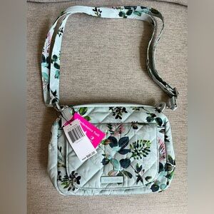Vera Bradley Performance Twill Carson Mini Shoulder Bag in Seawater Blooms